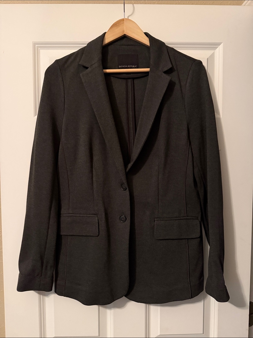 Banana Republic Women's Dark Charcoal Two-Button Blazer